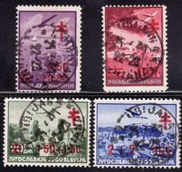 LUBIANA JUGOSLAVIA YUGOSLAVIA 1941 POSTA AEREA CROCE ROSSA RED CROSS SERIE COMPLETA COMPLETE SET USATA USED OBLITERE' - Luftpost