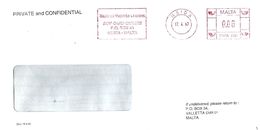 Malta 1997 Msida Meter Frama 0001 Slogan Bank Of Valletta Card Cover - Malte