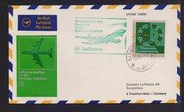 CONGO 3/11/1971 FIRST FLIGHT LUFTHANSA KINSASA-FRANKFURT POSTMARK ON COVER - Autres & Non Classés