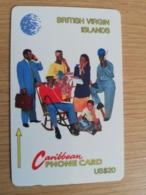 BRITSCH VIRGIN ISLANDS  US$ 20,-  BVI-14B   SIX PEOPLE ON PHONE     NEW LOGO      14CBVB     Fine Used Card   ** 2630** - Maagdeneilanden