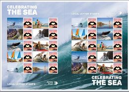 Jersey 2016, Sea Beauty, Shipping, Rowing, Surf, Kitesurf, Commemorative Sheetlet - Water-skiing