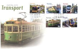 (C 2) Australia - FDC Cover - 2012 - Capital City Transport (1 Covers) + Bonus Puffing Billy Maxicard 1998 Postmark - Omslagen Van Eerste Dagen (FDC)