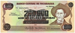 Nicaragua - 200 000 On 1000 Córdobas - ND ( 1990 ) - Unc. - Pick 162 -  Serie FC - 1 000 - Nicaragua