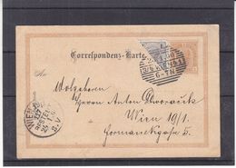 Autriche - Carte Postale De 1900 - Entier Postal - Oblit Wien - Exp Vers Wien - Avec Demi Timbre - Rare - Briefe U. Dokumente