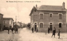 Roussac * La Poste Et Route De Nantiat * Ligne Chemin De Fer Tramway - Autres & Non Classés