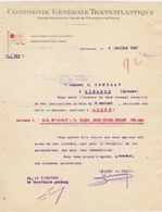 Gironde, Bordeaux, Compagnie Générale Transatlantique 1927 Colis Pour Alger - Transports