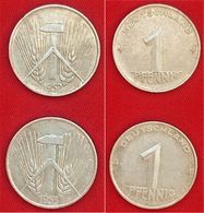 2 Stück - DDR 1Pfg 1952 | 1953 | Präge A - 1 Pfennig