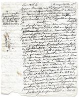 CERET 1825 REQUETE GASPARD REMISSA HABITANT MADRID CONTRE JEAN SOLER HBT VICH CONCERNANT METAIRIE ST LAURENT DE CERDANS - Documents Historiques