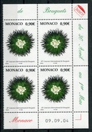 RC 18177 MONACO N° 2462 CONCOURS DE BOUQUETS BLOC DE 4 COIN DATÉ NEUF ** TB - Unused Stamps