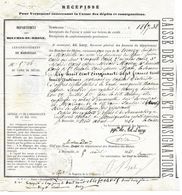 RECEPISSE 1861 DE ADRIEN LUCY RECEVEUR FINANCES BOUCHES DU RHONE POUR TORNEZY HUISSIER AU NOM DES CARIS - Documents Historiques