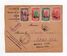 !!! LETTRE DE DJIBOUTI DU 31/10/1930 POUR ADDIS ABEBA CACHET SERVICE AVION DJIBOUTI-ADDIS - Lettres & Documents