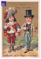 Rare Chromo Dorée 1890 Sicard Belle Jardinière Lyon Mode Chapeau Haut De Forme - Victorian Trade Card Top Hat A36-83 - Other & Unclassified