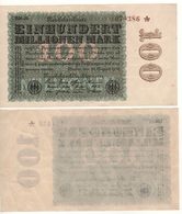 GERMANY   Reichsbank   100 Millionen Mark  P107d   22.08.1923    UNC - 100 Mio. Mark