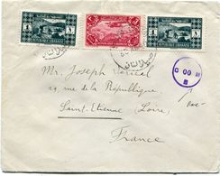 GRAND LIBAN LETTRE CENSUREE DEPART SAIDA-LIBAN 30 XII 40 POUR LA FRANCE  (RARE) - Storia Postale