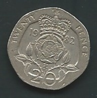 Monnaie - Grande-Bretagne - 20 Pence 1982   Pia 22806 - 20 Pence