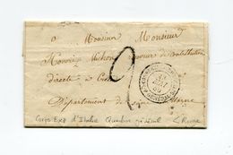 !!! CACHET CORPS EXPEDITIONNAIRE D'ITALIE QUARTIER GENERAL SUR LETTRE DE ROME DE 1850 - Army Postmarks (before 1900)