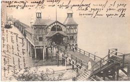 SELLIN Rügen Landungsbrücke Belebt Jungs Barfüßig Hinten Links Bau Schiff Mit Pfahl Ramme BahnPost PUTBUS -GÖH 28,6,1911 - Sellin