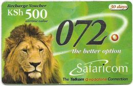 Kenya - Safaricom - Lion 072, Exp. 30.06.2003, 500KShs, Used - Kenia