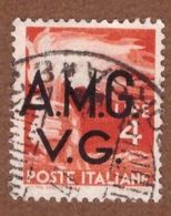 AMGVG030 AMG-VG 1945-47 SERIE DEMOCRATICA SOPRASTAMPATA LIRE 4 SASSONE NR 16 USATO - Used