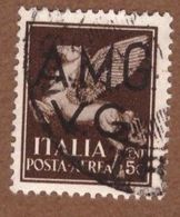 AMGVG033 AMG-VG 1945-47 POSTA AEREA SERIE IMPERIALE SOPRASTAMPATA CENT 50 SASSONE NR A1 USATO - Used