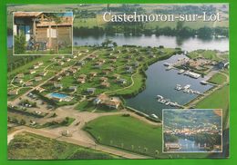 CP CASTELMORON Sur Lot Vue Aérienne De PortLalande - Les Bungalows - Vue Aérienne Du Barage - Castelmoron