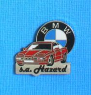 1 PIN'S //  ** BMW SERIE 8 / S.A. HAZARD / '90 ** - BMW