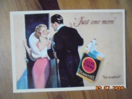Carte Postale Publicitaire USA (Taschen 1996) Reproduction 16,3 X 11,4 Cm. Lucky Strike "Just One More" 1932 - Reclame-artikelen