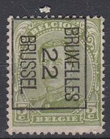 BELGIË - PREO - 1922 - Nr 60-II B - BRUXELLES "22" BRUSSEL - (*) - Typo Precancels 1922-26 (Albert I)