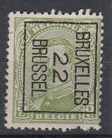 BELGIË - PREO - 1922 - Nr 60-II B - BRUXELLES "22" BRUSSEL - (*) - Sobreimpresos 1922-26 (Alberto I)