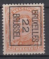 BELGIË - PREO - Nr 55-II B - BRUXELLES "22" BRUSSEL - (*) - Typografisch 1922-26 (Albert I)