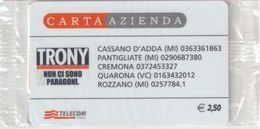 4-Carta Azienda-Trony-Cassano D' Adda-Milano-Nuova In Confezione Originale - Speciaal Gebruik