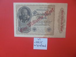 Reichsbanknote 1 MILLIARDE MARK 1922/23-2 CHIFFRES+1 LETTRE+ 6 CHIFFRES CIRCULER (B.16) - 1 Miljard Mark