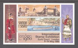 105.SAMOA 1980 STAMP M/S INTERNATIONAL STAMP EXHIBITION . MNH - Samoa