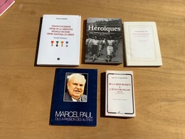 LOT DE CINQ LIVRES SUR LA RÉSISTANCE - Lots De Plusieurs Livres