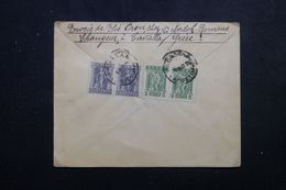 GRECE - Enveloppe De Cavalla Pour Paris En 1921, Affranchissement En Paire Au Verso -  L 64360 - Briefe U. Dokumente