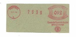 Briefausschnitt AFS - Chemische Fabrik Von Heyden - Radebeul 1940 - Francotyp A - Pharmacy