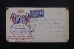 TERRE NEUVE - Enveloppe FDC De La Visite Du Couple Royal En 1939 Pour Westminster -  L 64375 - 1908-1947
