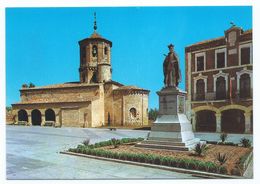 IGLESIA ROMANICA DE SAN MIGUEL Y MONUMENTO AL PADRE DIEGO LAYNEZ .- ALMAZAN / SORIA.- ( ESPAÑA). - Soria
