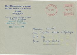 Lettre 1974 EMA 0.30 De Reims 51 Pour Rouen Avec Indexation Jaune - 1961-....