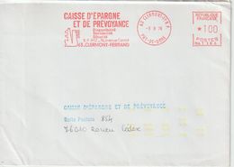 Lettre 1976 EMA Caisse Epargne Ecureuil 1.00 De Clermont FD 63 Pour Rouen Avec Indexation Jaune - 1961-....