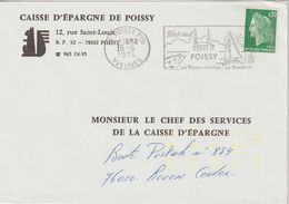 Lettre 1974 Cheffer 0.30 De Poissy 78 Pour Rouen Avec Indexation Jaune - 1961-....
