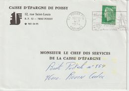 Lettre 1974 Cheffer 0.30 De Poissy 78 Pour Rouen Avec Indexation Jaune - 1961-....