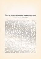 A102 594-2 Josef Pommer Alpen Volkslied Artikel Von 1896 !! - Musica
