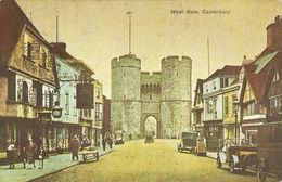 8628 " WEST GATE-CANTERBURY "ANIMATA- CARTOLINA POSTALE ORIGINALE SPEDITA 1980 - Canterbury