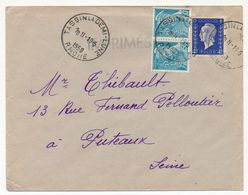 FRANCE - Enveloppe Affr. Composé 4F Dulac + 2x50c Mercure - Tassin La Demi-Lune (Rhône) - 1950 - 1944-45 Marianne Of Dulac