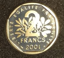 Superbe 2 Francs Semeuse 2001, FDC, BE Du Coffret - I. 2 Francs