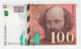 France 100 Francs 1998 VF++ CRISP Banknote Pick 158 - 100 F 1997-1998 ''Cézanne''