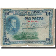 Billet, Espagne, 100 Pesetas, 1925-07-01, KM:69a, AB+ - 100 Pesetas