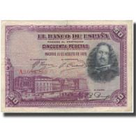 Billet, Espagne, 50 Pesetas, 1928-08-15, KM:75a, TB+ - 50 Peseten