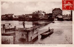 Cpa Saint Georges Sur Cher, Le Moulin Du Port Et L'écluse. - Andere & Zonder Classificatie